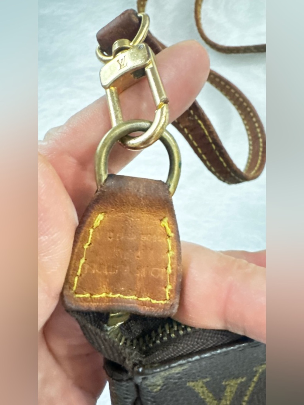 Louis Vuitton crossbody brown monogram canvas pochette removable strap bag - Picture 8 of 15